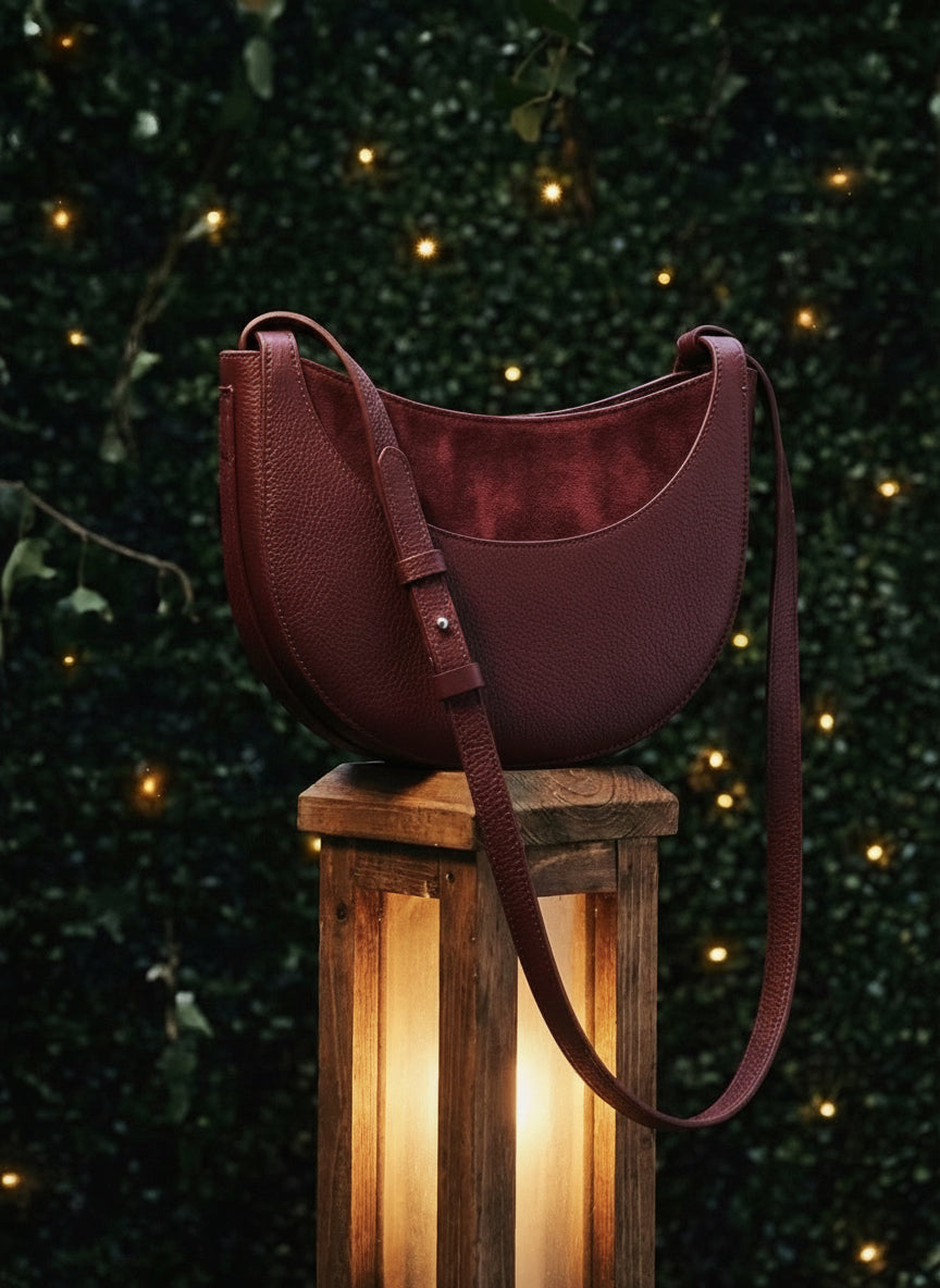 Sac Luna en cuir de luxe femme |    MAISON CRISTINO