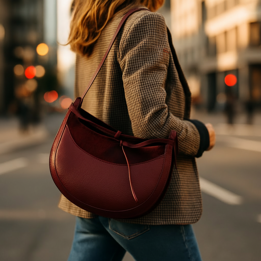 Sac Luna en cuir de luxe femme |    MAISON CRISTINO